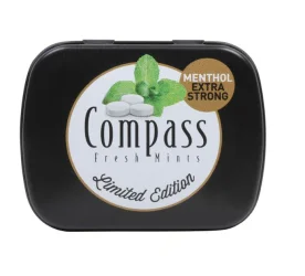 Товар Льодяники без цукру Compass Fresh mints Menthol Extra strong екстра сильні Ментол 14г