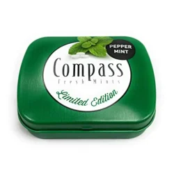 Товар Льодяники без цукру Compass Fresh mints Pepper Mint цукерки Мята 14г