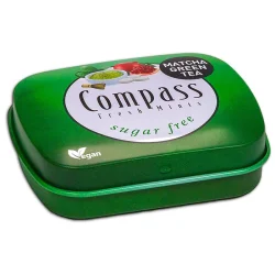 Товар Льодяники без цукру Compass Fresh mints Matcha Green tea&Pomegranate цукерки Гранат та зелений чай Матча 14г