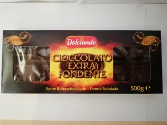 Товар Чорний шоколад Dolciando cioccolato extra fondente 500г
