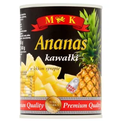 Товар Кубики ананасу M&K Ananas kawalki w syropie в світлому сиропі 340г