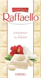 Товар Шоколад білий Confetteria Raffaello Coconut&Almond Ferrero Кокос з мигдалем 90г
