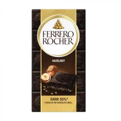 Товар Чорний шоколад 55% Ferrero Rocher Dark Hazelnut з лісовими горіхами 90г