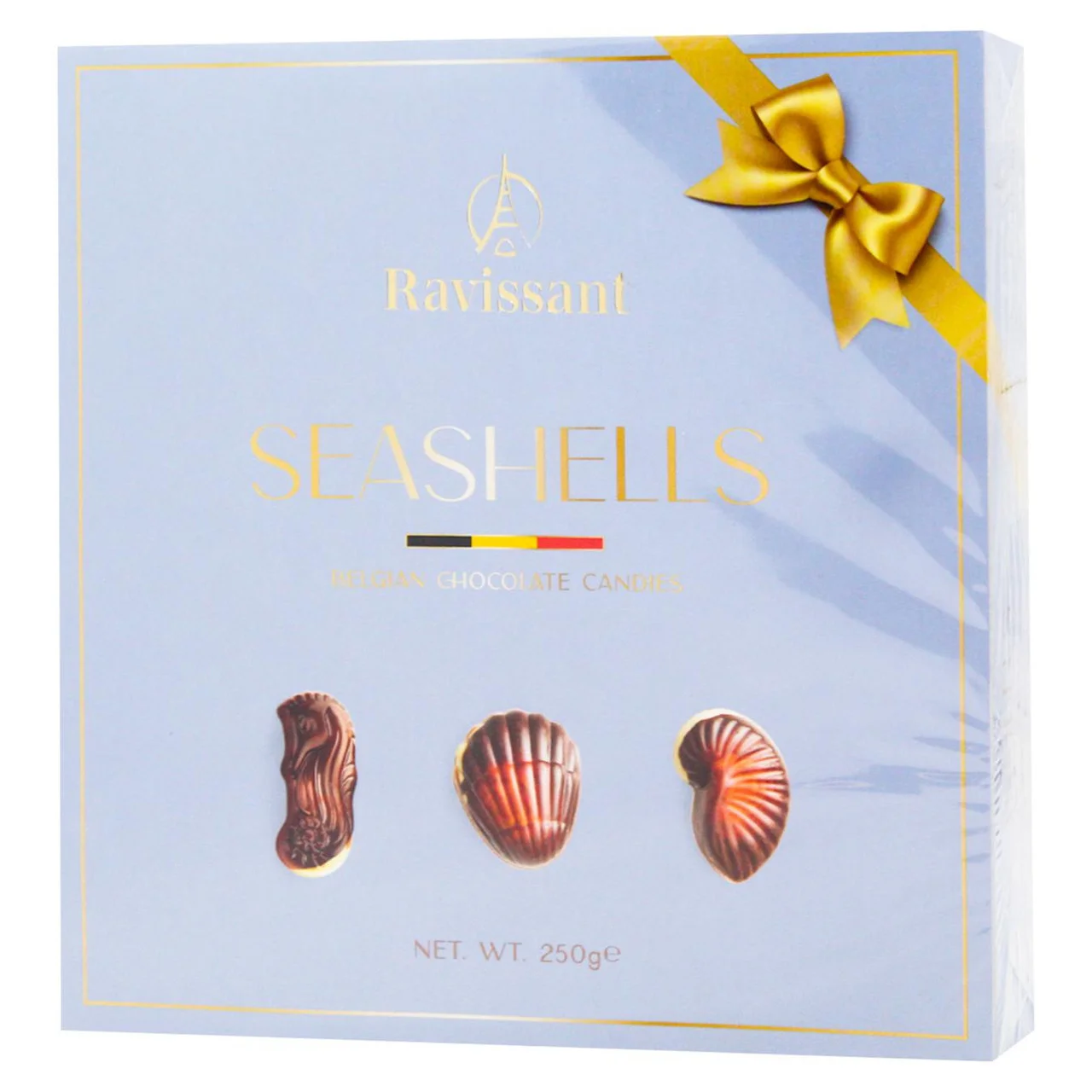 Цукерки ракушки Ravissant Sea Shells Belgian chocolate candies мушлі праліне асорті 250г