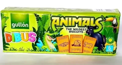 Товар Дитяче печиво без пальмової олії Gullon Dibus Animals the wildest biscuits Дикі бісквіти 200г