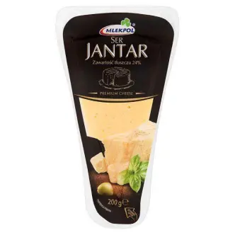 Сир твердий кусковий Mlekpol Jantar Premium Cheese Янтар преміум 200г