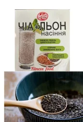 Товар Насіння мікс Чіа та Льон Фітнес дієта для Схуднення Food Line Chia Seed Fitness Фуд лайн Сухе несмажене для холодних Напоїв 150г