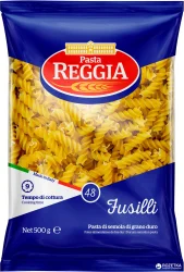 Товар Макарони Фузіллі Pasta Reggia №48 Fusilli Реджія Паста Макарони Спіральки Пшеничні Тверді сорти 500г