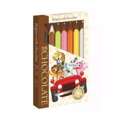Товар Олівці Шоколадні різнокольорові TheChocolate Pencils Belgium Gift Box Car Бельгійський шоколад Молочний 7 Кольорів Машинка 100г