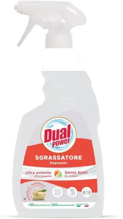 Засіб для видалення Жиру Універсальний Спрей Dual Power Sgrassatore Degreaser Дуал Павер Ультрасила з Марсельким милом 750мл
