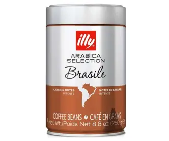 Кава зернова Illy Arabica Selection Brasile Caramel notes Bold Coffebeans Іллі Арабіка Бразилія ноти Карамелі метал Банка 250г