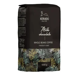 Товар Кава в зернах Korado Milk Chocolate Whole Beans Coffee Medium roast Корадо Баріста цільнозернова Молочний шоколад 1кг