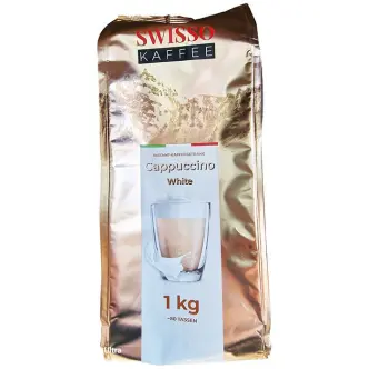 Капучіно розчинний Swisso cappuchino White Instant KaffeeGetrank Coffee Свіссо Молочний крем 80порцій Пакет 1кг