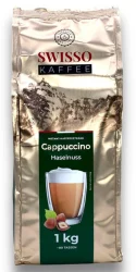 Товар Капучіно розчинний Swisso cappuchino Hazelnuss Instant KaffeeGetrank Coffee Свіссо кремом горіхів фундук 80порцій Пакет 1кг