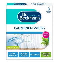 Товар Відбілювач для Штор та Гардин Dr. Beckmann Gardinen Intensive Weiss Mitwasch Beutel Доктор Бекманн в пакетиках 3шт 120г
