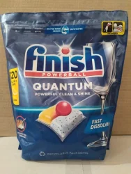 Товар Таблетки для Посудомийних машин Finish Quantum Powerballs Clean&Shine Fast Dissolving Фініш Квантум Швидкорозчинні 120шт 1900г