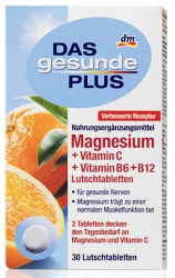 Товар Вітаміни DAS gesunde PLUS магній вітамін C вітамін B6 plus B12 30шт
