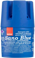 Товар Засіб в Бачок для чищення дезинфекції Унітазів Sano Detergent solid Odorant Blue Сано блок з Ароматизацією 900 змивань 150г