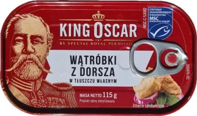 Товар Печінка тріски King Oscar Norwegian Watrobki z Dorsza w Tłuszczu Wlasnym Кінг Оскар в власному соці Омега-3 115г