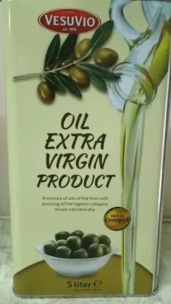 Оливкова олія Vesuvio Oil Extra Virgin Product Olio Mixture Везувіо Суміш олій перший холодний віджим Вища категорія Каністра 5л