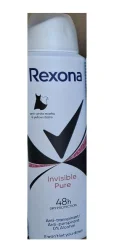 Товар Жіночий аерозоль Антиперспірант Спрей Rexona Invisible Pure Anti marks White&Yellow Stain 48h Рексона Невидимка Антиплями 150мл