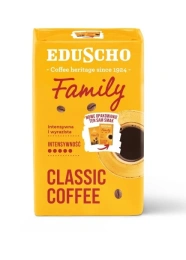 Кава мелена Eduscho Family classic Ground coffee Intensive Едушо Фемелі 100% Робуста Міцна Вакуум Пакет 500г