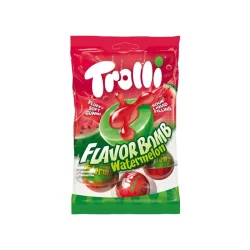 Товар Жувальні гумки у формі бомб з Кавунів Trolli Flavor Bomb Watermelon Fluffy soft Gummy Тролі шари Кислувата рідка начинка 4шт 75г