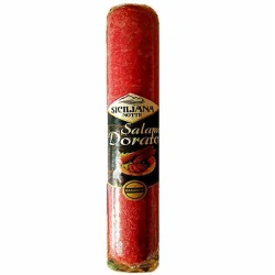 Товар Ковбаса Салямі сирокопчена Siciliana Notte Salame Dorato Сицилійська ніч Дорато свинина Палка 300г