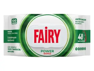 Вологі серветки для прибирання Універсальні Fairy Power Wipes Active Oxy Фейрі плямовивідні Активний кисень з оцтом содою 100шт