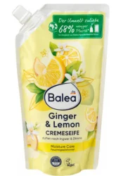 Товар Крем-мило рідке Зволожуюче Balea Ginger&Lemon Cremeseife Moisture Care Балеа з ароматом Імбіря та Лимона Запаска 500мл
