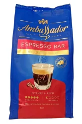 Товар Кава в зернах Ambassador Espresso Bar Quality Coffe Home Expert Series Амбассадор Еспрессо купаж Арабіки та Робусти Інтенсивна 1кг