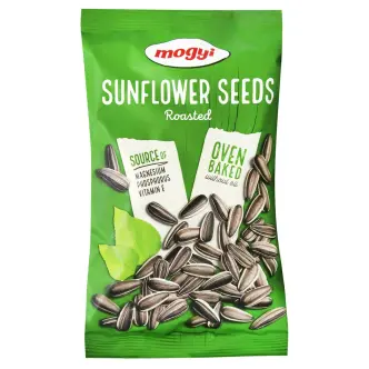Насіння Соняшника Біле Mogyi Sunflower Seeds Roasted Big Модьі без солі Смажене без масла вакуум Пакет 60г