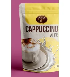 Товар Капучіно розчинний Dolce Oro Cappuccino White Cream Дольче Оро вершковий Крем зіп Пакет 100г