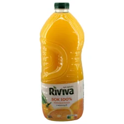 Товар Сік апельсиновий Riviva Sok 100% Pomarancza z witamina C Рівіва натуральний з вітаміном С Мініканістра 2800мл