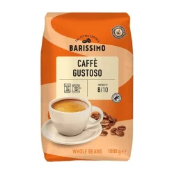 Товар Кава в зернах Barissimo Caffe Gustoso Arabica Баррісімо Купаж Арабікі темне обсмаження Суперміцна 1кг