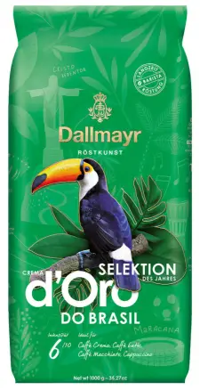 Кава в зернах Dallmayr Crema Selektion dOro do Brasil Делмаір Крема Оро Селекційне Бразильська 1кг