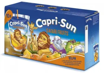 Набір Сік фруктовий Capri-Sun Safari Fruits Капрізон Сафарі фрукти Тетрапак з трубочкою Бігпак Блок 10шт 200мл