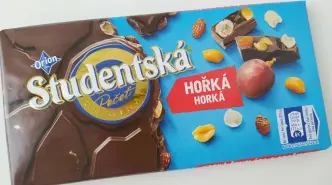 Шоколад плитка Orion Studentska Horka Студентська Чорний із родзинками та арахісом 180г