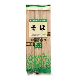 Товар Локшина Соба з гречаної муки без глютену Green Label Soba buckwheat Noodles Грін лейбл макарони Темні Порційні 300г