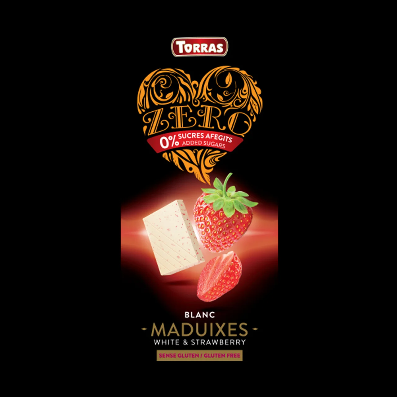 Шоколад torras Torras zero blanc maduixes білий з полуницею 125 г