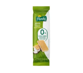 Товар Вафлі світлі Без цукру Florbu Wafer sabor flavour Coconut 0% sugar Флорбу вершковий крем з Кокосом 150г