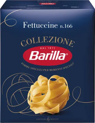 Макарони Феттучіне №166 Barilla Collezione Fettuccine Барілла Паста широка довгі Смужки Колекція Швидке приготування 500г