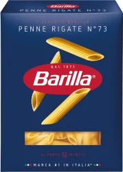 Товар Макарони Пенне №73 Barilla Penne Rigate Al Dente Барілла Паста рігатоні Ребристі трубочки Великі Швидке приготування 500г