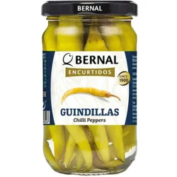 Товар Перець маринований Bernal Encurtidos Guindillas Chilli Бернал Чілі Гострий в розсолі Зелений Банка 300г