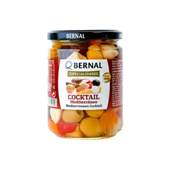 Овочі Мариновані Середземноморські Bernal Encurtidos Cocktail Mediterranean Бернал Коктейль в розсолі Мікс Банка 250г