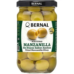 Товар Оливки мариновані Манзанілла Bernal Manzanilla hueso Sabor anchoa Olives Бернал без кісточок зі смаком анчоуса Зелені Банка 300г