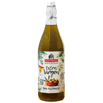 Олія оливкова нефільтрована Mоnterico Olio Aceite di Oliva sin Filtrado Oil Extra Virgin Монтерік холодного віджиму Екстра 1000мл