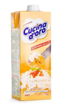 Вершки кулінарні 23% Без глютену Cucina Doro Cooking sauce Gluten free Сусіна Доро Кухонний соус рідкі Тетрапак 1000мл