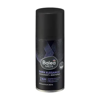 Дезодорант Чоловічий аерозоль Спрей Balea Bodyspray Dark Elegance 24h Балеа Темна Елегантність для тіла Балон Амбра Бергамот 150мл