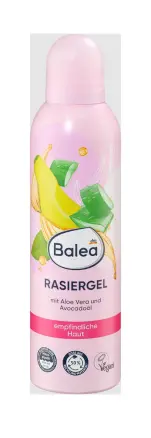 Гель для гоління Жіноча аерозоль Balea Rasiergel Aloe Vera&Avocado Балеа з Алое Вера та Авокадо Балон 200мл